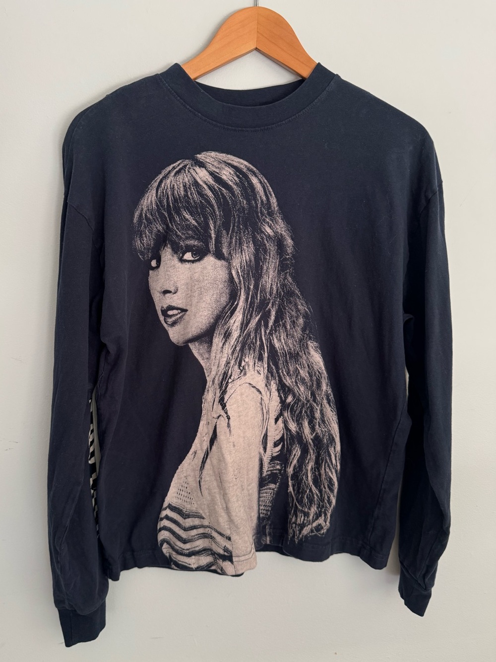 Taylor Swift The Eras Tour Black Graphic Long Sleeve T-Shirt XS